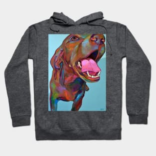 Colorful VIZSLA Painting by Robert Phelps Hoodie